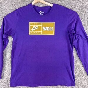 Western Carolina Catamount Shirt Mens Large Purple Athletic Tee Gym Run Training